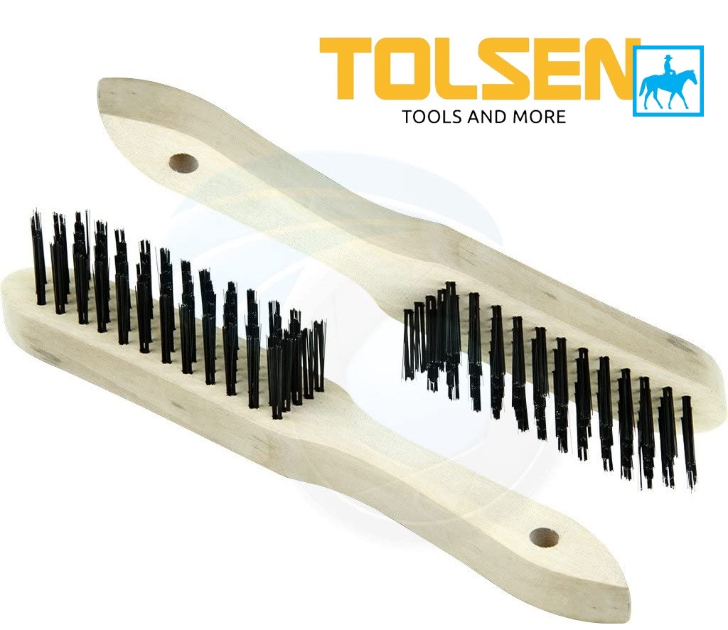 Bàn chải sắt cán gỗ 5 hàng tolsen 32063