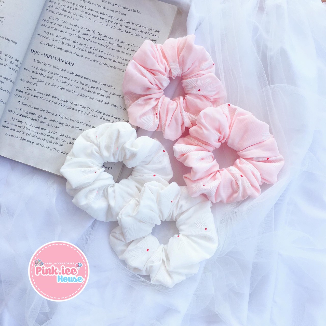Scrunchies hoa thêu mã v31-v32-cột tóc hottrend