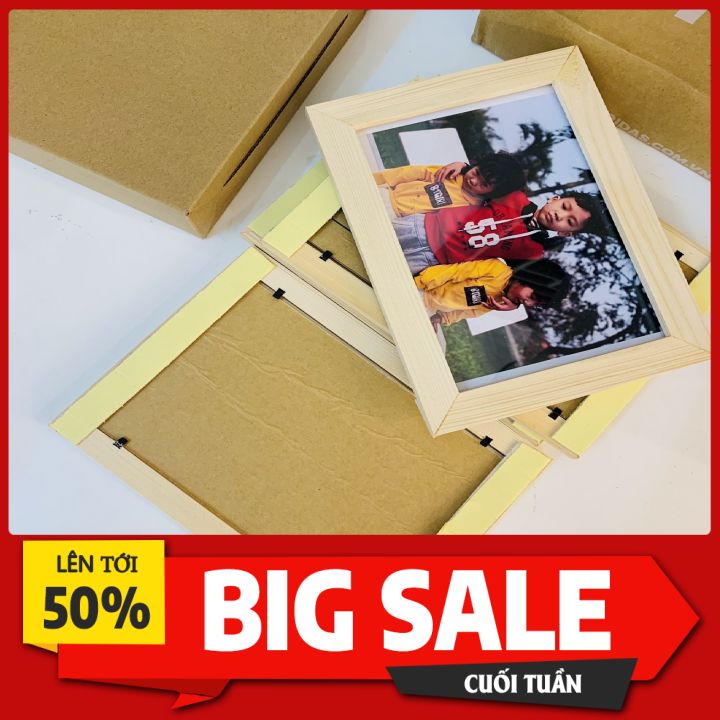 Khung Ảnh Gỗ Size 13cmx18cm,15x21cm,21 x30cm, Khung Hình Gỗ Thông Mặt Micaa Treo Tường  IN ẢNH KHI MUA KHUNG ẢNH