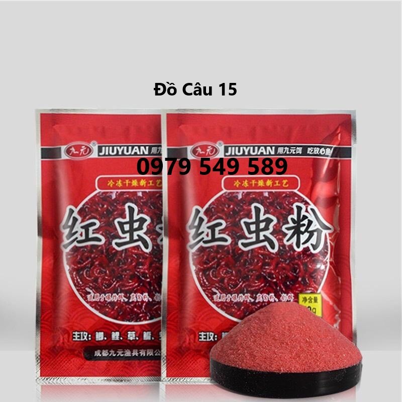 Mồi bột trùng đỏ bột trùng chỉ dùng để trộn mồi câu cá cực nhạy
