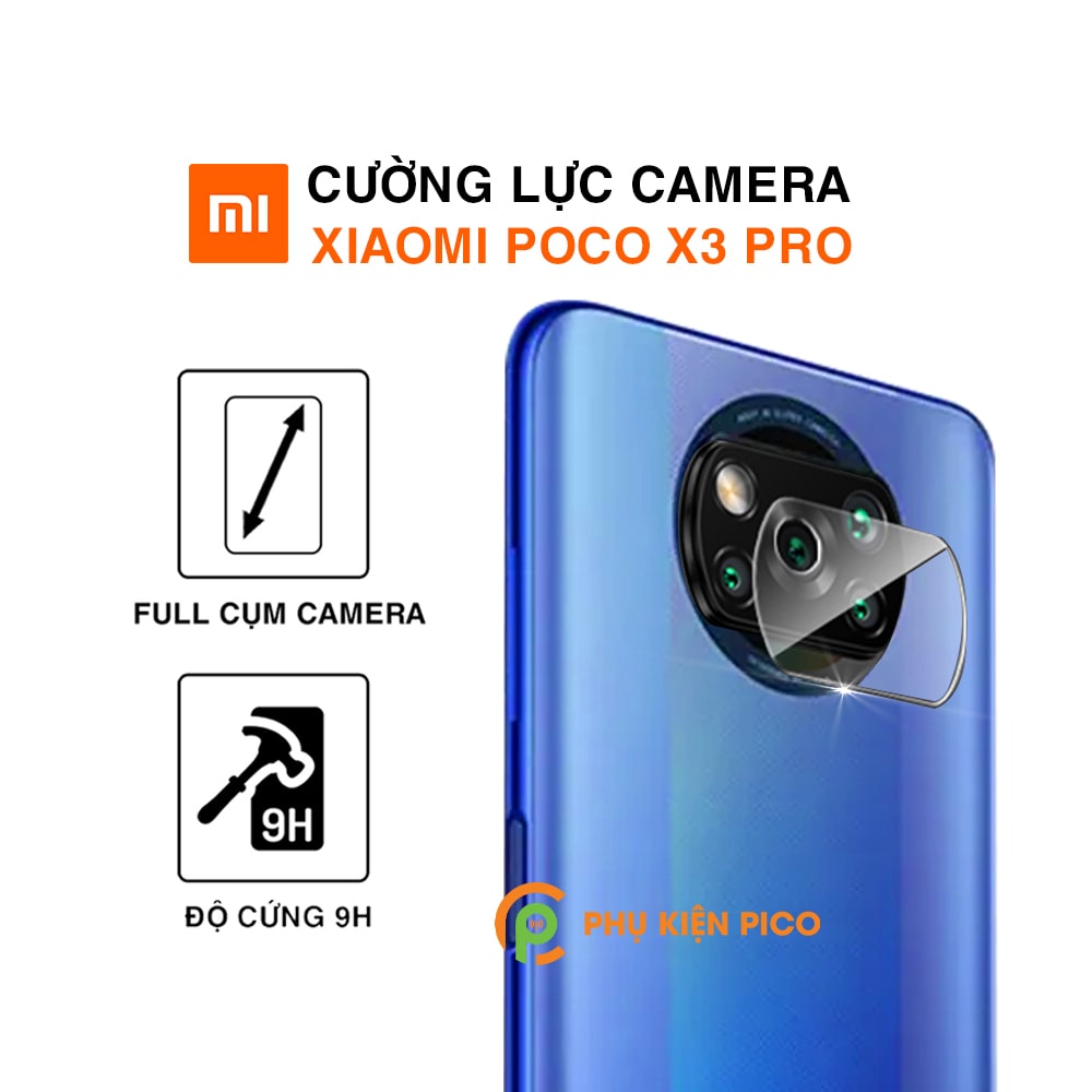 Cường lực camera Poco X3 Pro độ cứng 9H trong suốt không ảnh hưởng đến chất lượng chụp ảnh - Dán camera Xiaomi Poco X3 Pro