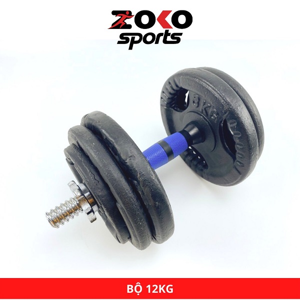 Tạ tay đa năng đòn tay nhập khẩu điều chỉnh các mức tạ 2kg, 4kg, 6kg, 8kg, 10kg, 12kg một tay