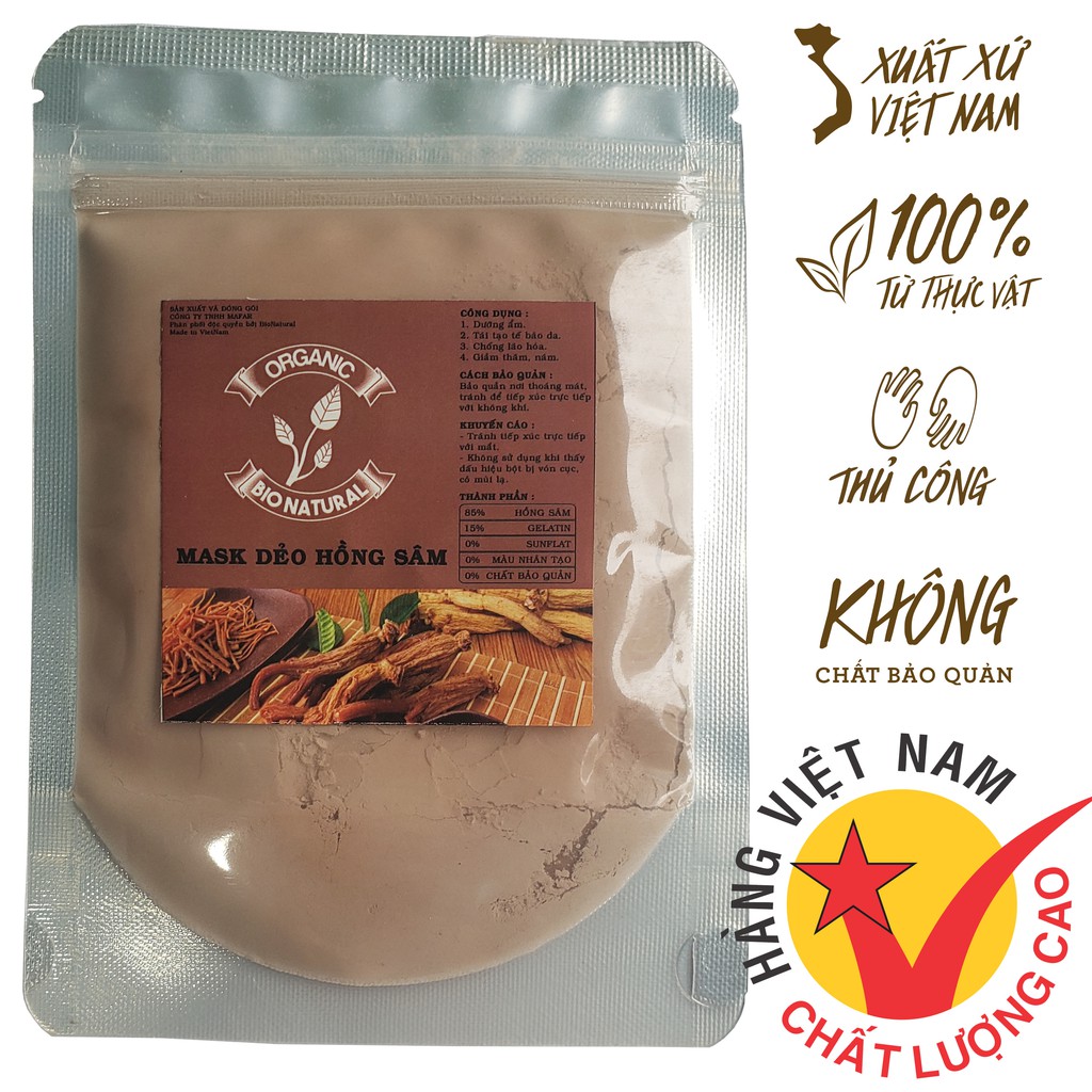 Bột đắp mặt nạ mask hồng sâm