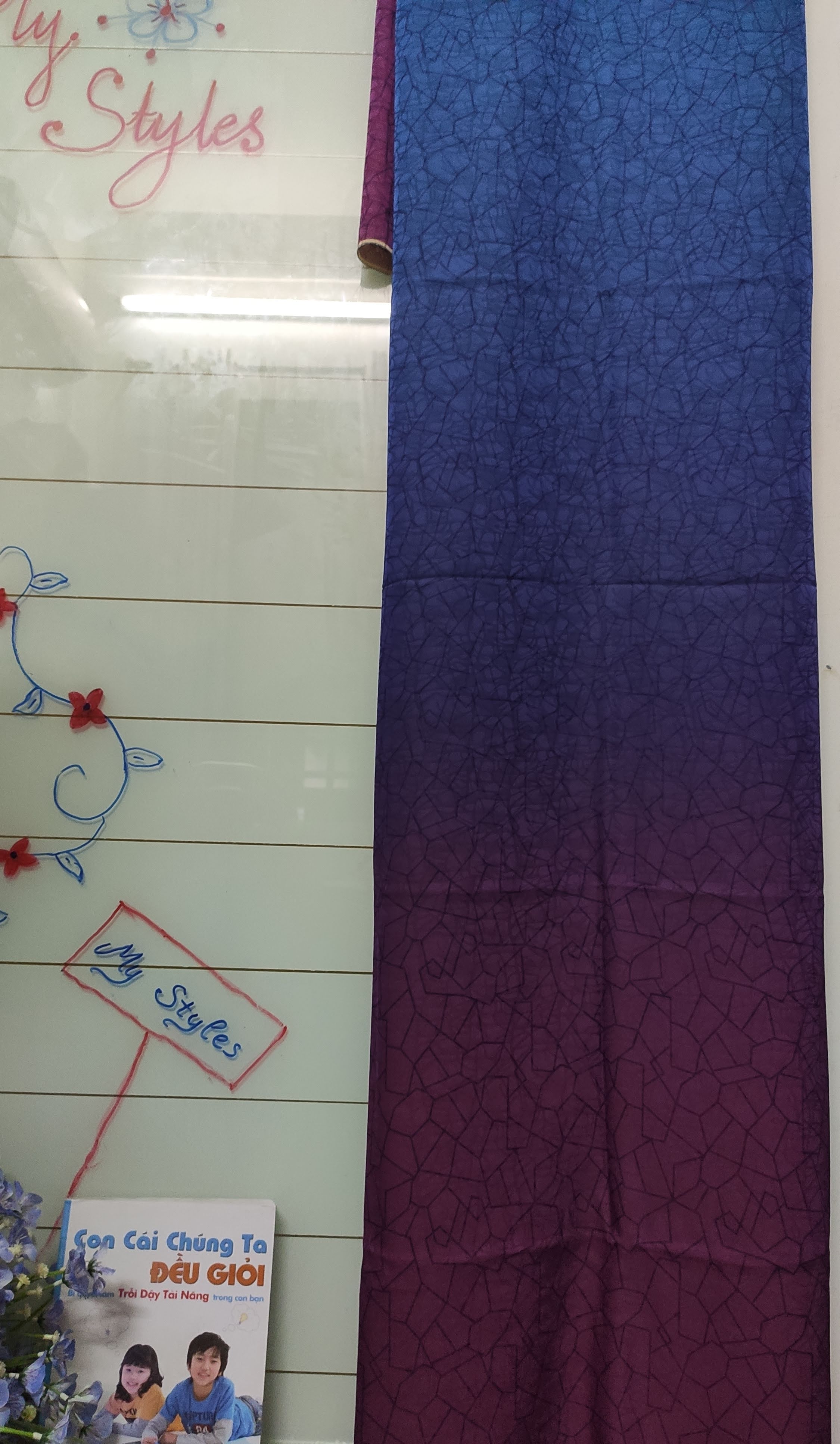 [HCM]Vải áo dài cao cấp lụa Đông Hưng in vân, loang màu