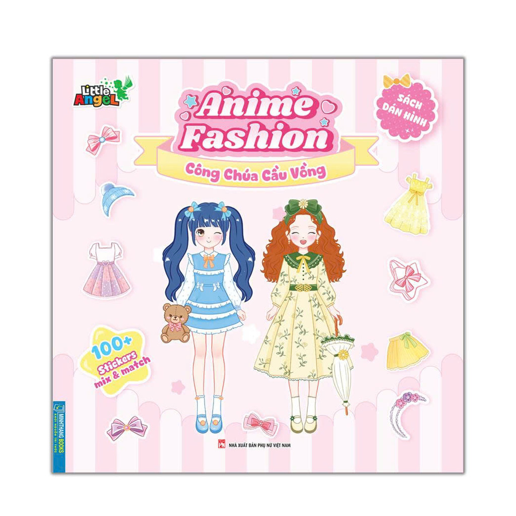Sách - Anime Fashion - Công chúa cầu vồng 100+sticker mix & match-26