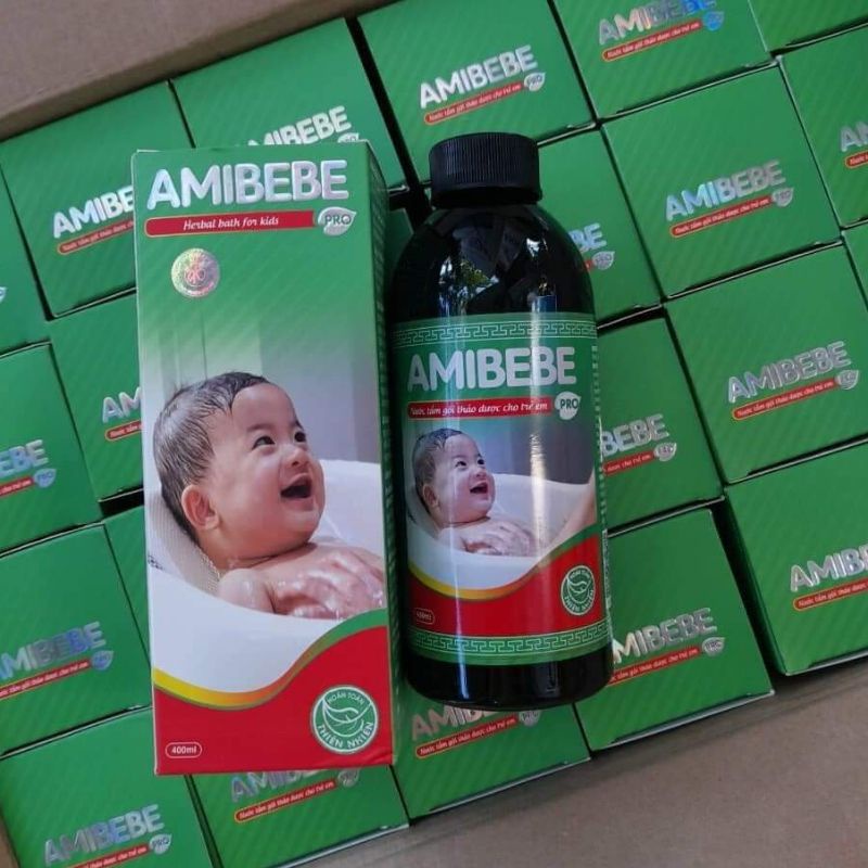 Amibebe 400ml - nước tắm thảo dược cho trẻ nhỏ