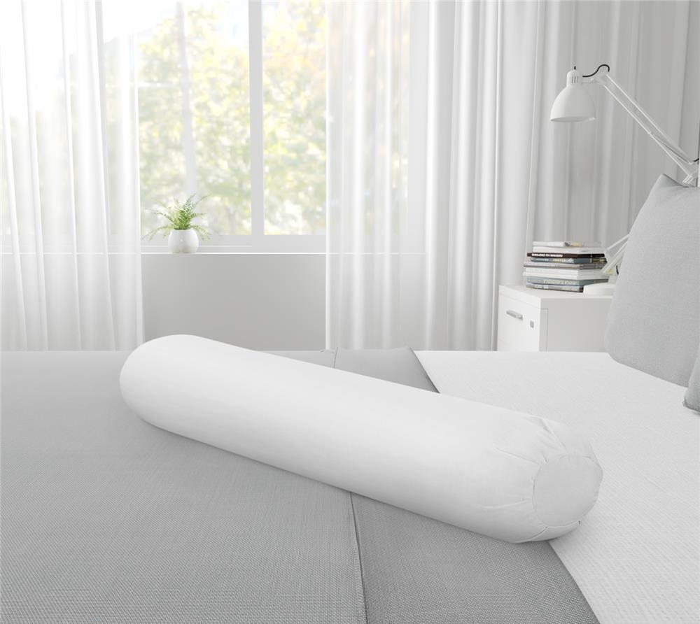 HomeBase HLS Gối ôm Polyester êm mềm mại chuẩn khách sạn 32.5x20x107.5CM trắng