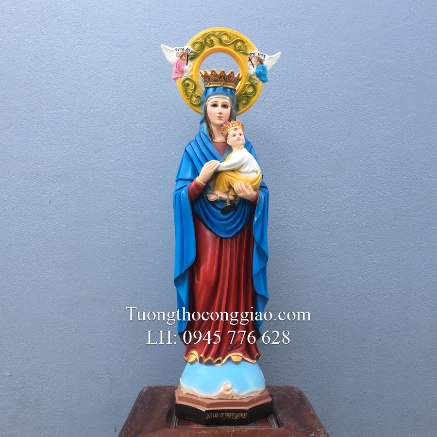 Tượng Đức Mẹ Hằng Cứu Giúp 60cm composiste