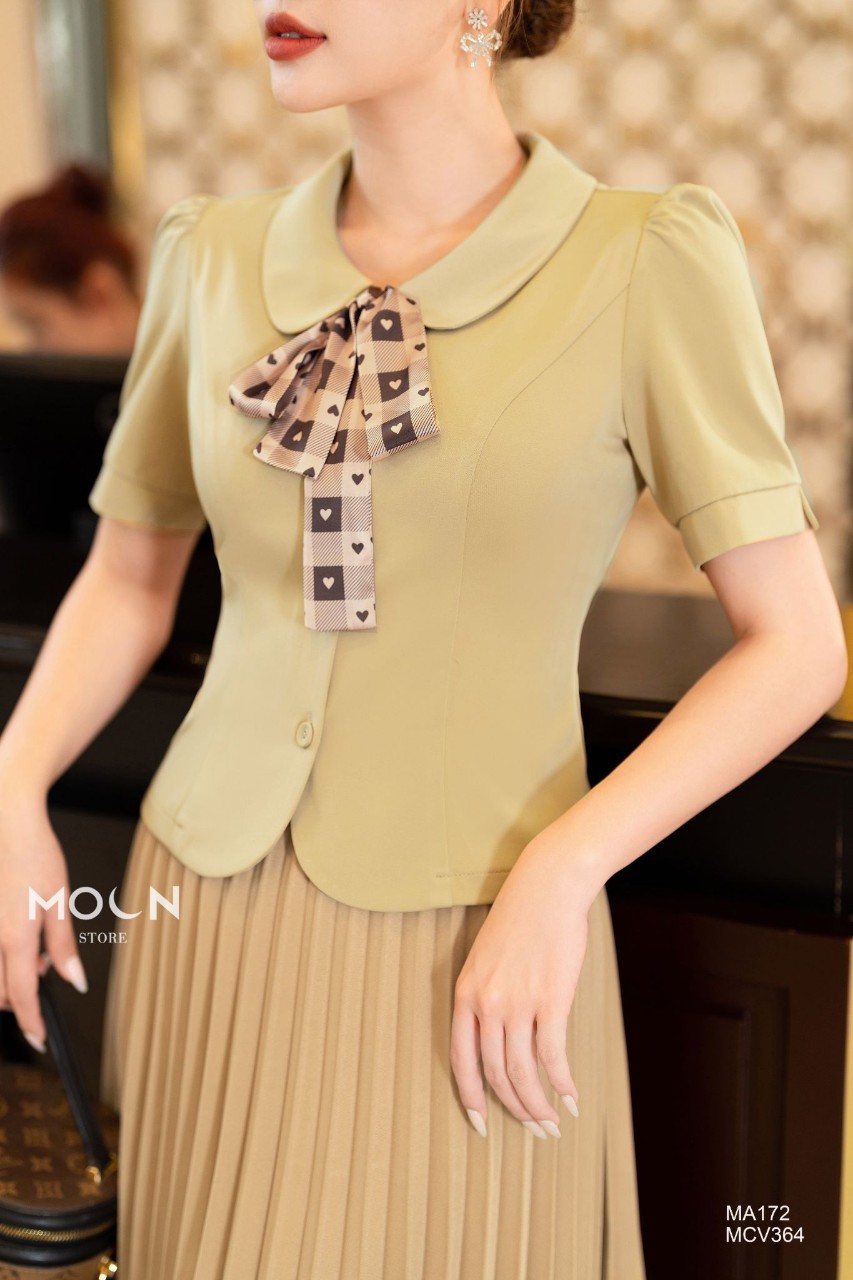ÁO công sỡ điệu đà mà không kém phần thanh lịch cho các cô quý T0088