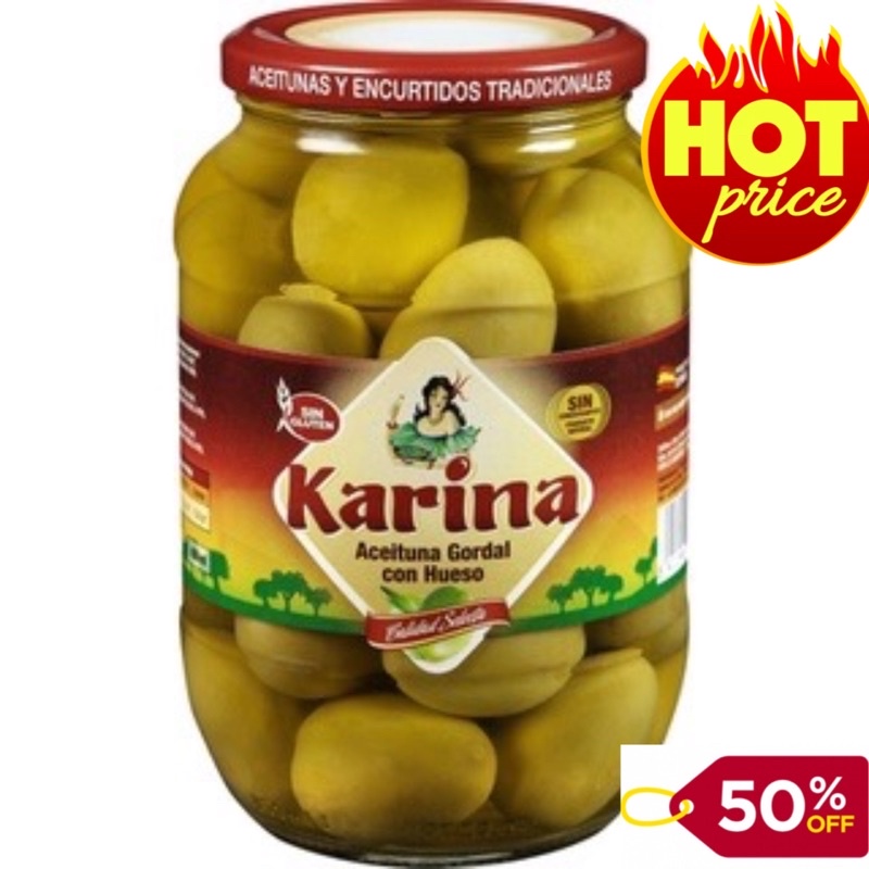 Trái Olive Xanh Nữ Hoàng Karina Nhập Khẩu Tây Ban Nha 4200gr