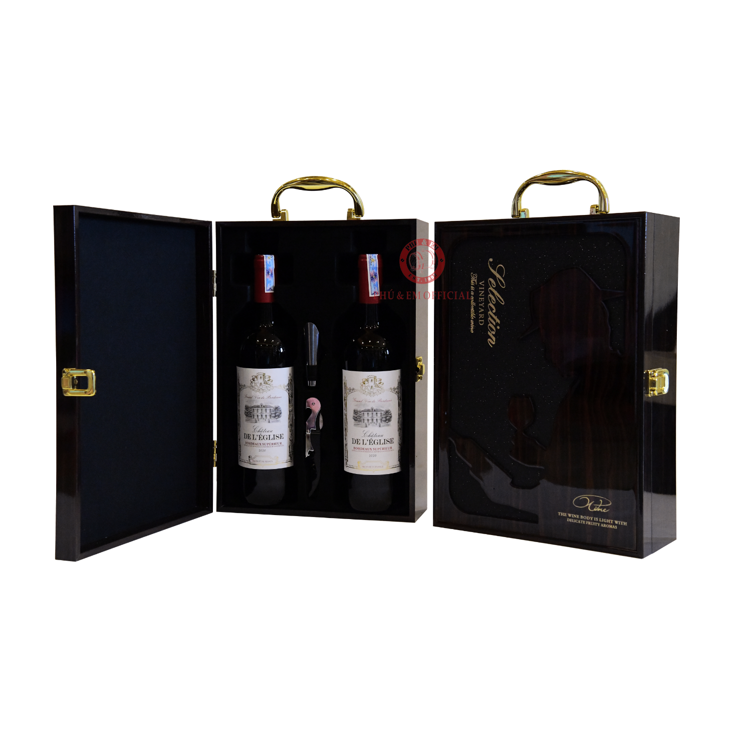 Hộp Quà Huyền Bí – Rượu Vang Đỏ Pháp Chateau de l'Eglise Bordeaux Superieur 750ml