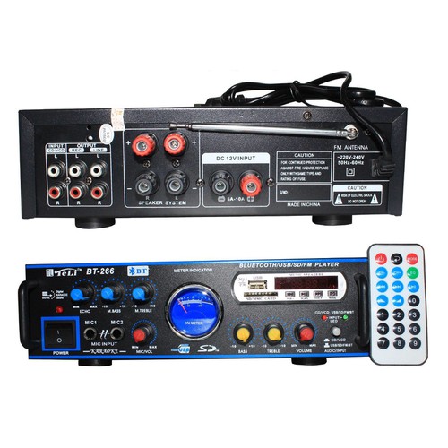 AMPLY BLUETOOTH KARAOKE BT-266 NGUỒN AC / DC,KIỂU DÁNG NHỎ GỌN,ÂM THANH HAY