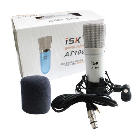 Micro karaoke, micro thu âm livestream chuyên nghiệp isk at100 cao cấp, thu âm tốt, chất lượng âm thanh hay, giá rẻ.