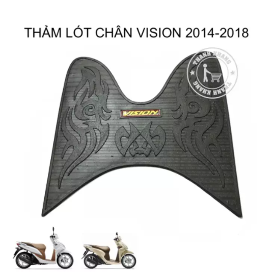 [HCM]Thảm lót chân cao su cho xe Vision (2014-2018) Thanh Khang (Đen)