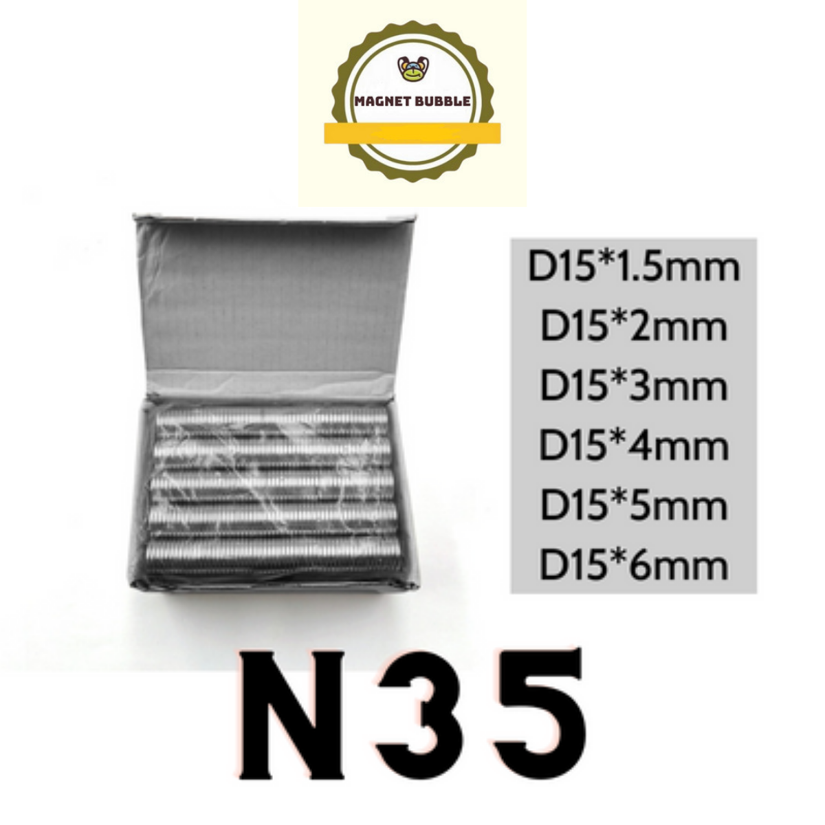 Nam châm đất hiếm 15x1.5 15x2 15x3 15x4 15x5 15x6mm