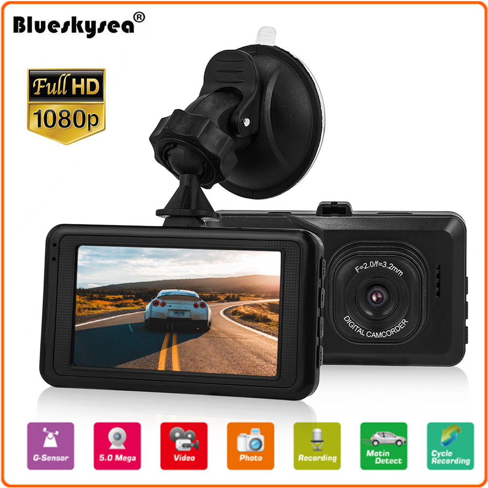 Camera hành trình bluesksea cho xe hơi, máy quay phim dvr 1080 inch full hd 3.0 p, camera hành trình, bộ ghi hình fh06, cảm biến g, camera hành trình