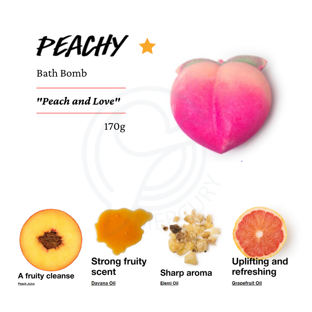 Bom sủi bồn tắm lush - peachy bath bomb hương đào