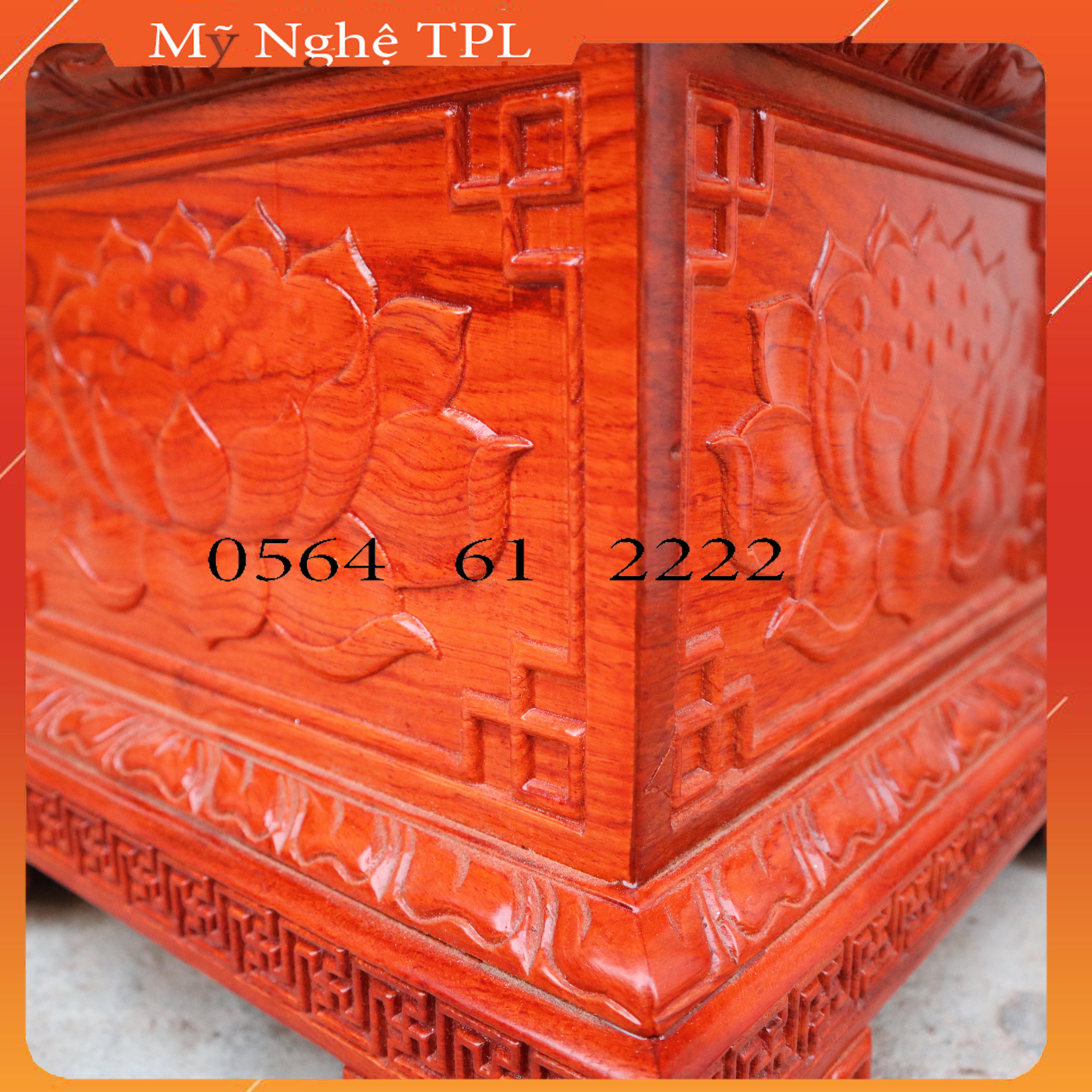 Đôn vuông kê tượng đế gỗ kê,đôn gỗ hương cao 30cm