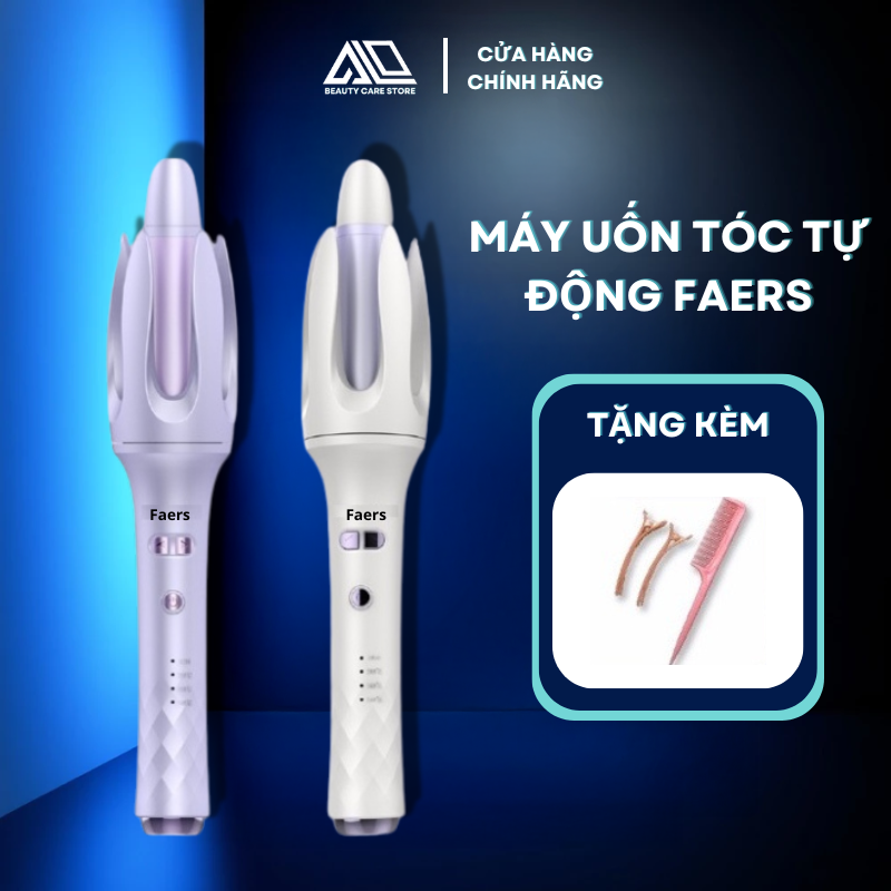 Máy Uốn Tóc Tự Động FAERS Trục Ngắn Phủ Gốm Sứ Cao Cấp Uốn Xoăn Tóc Gợn Sóng