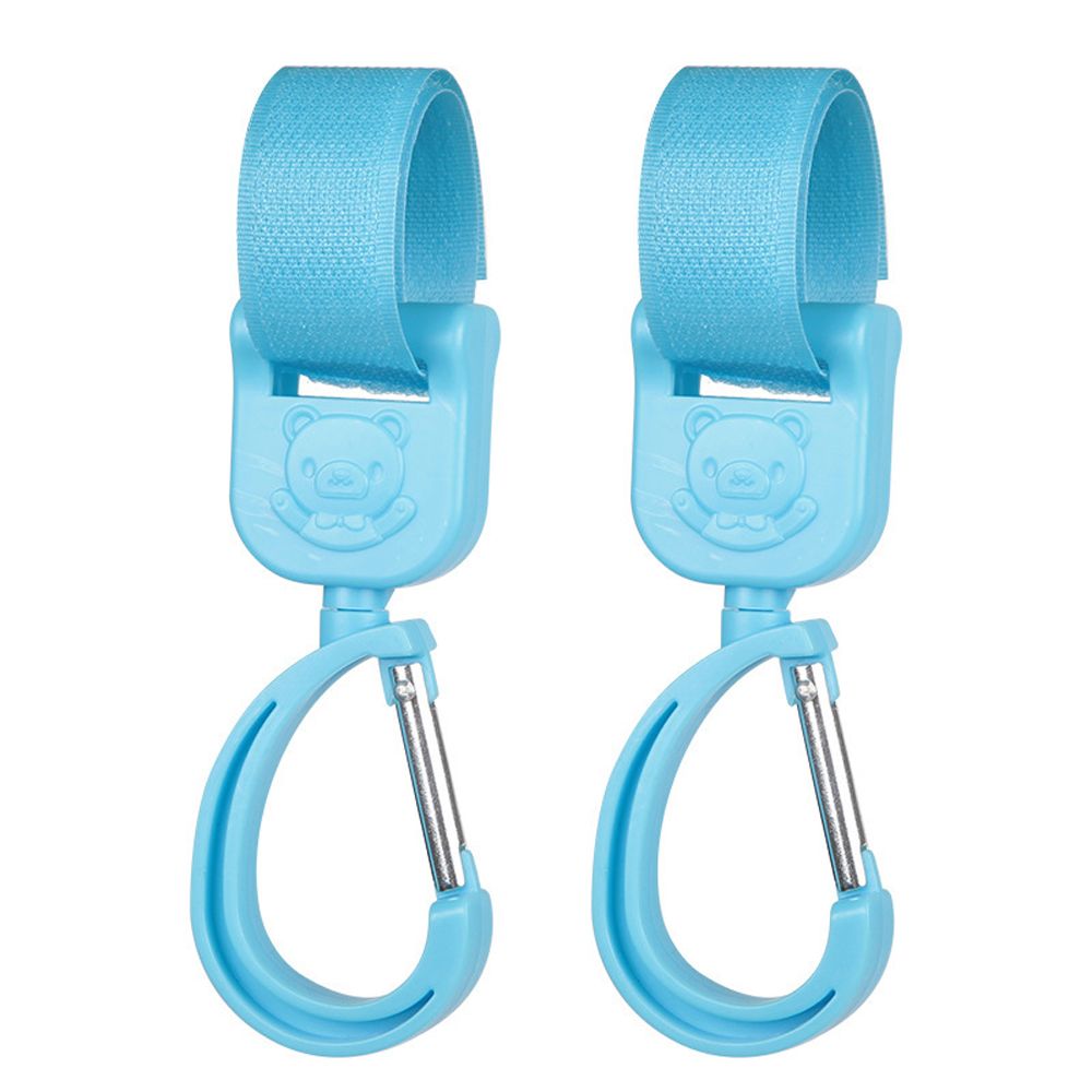 RUNNA Tiện lợi 1/2 Cái Hợp kim nhôm Carabiner Xoay 360 độ Da PU Phụ kiện xe đẩy Dụng cụ xếp giỏ hàng Móc xe đẩy Móc xe đẩy cho bé Kẹp móc xe đẩy