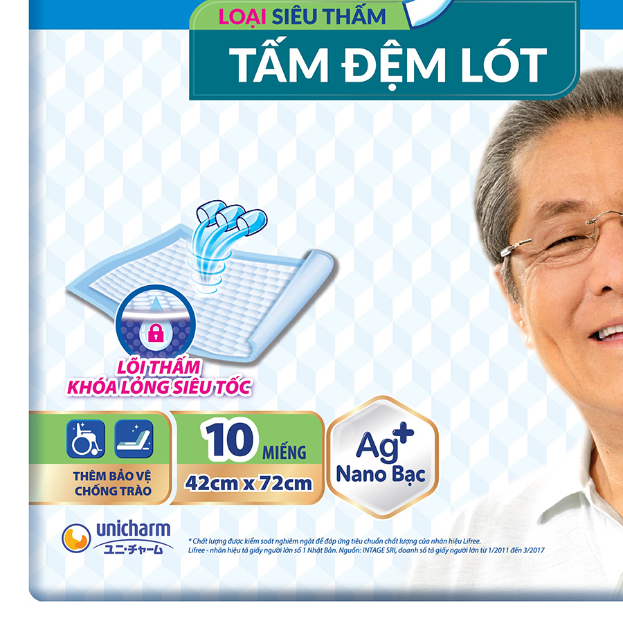 Tấm đệm lót caryn siêu thấm 10 miếng