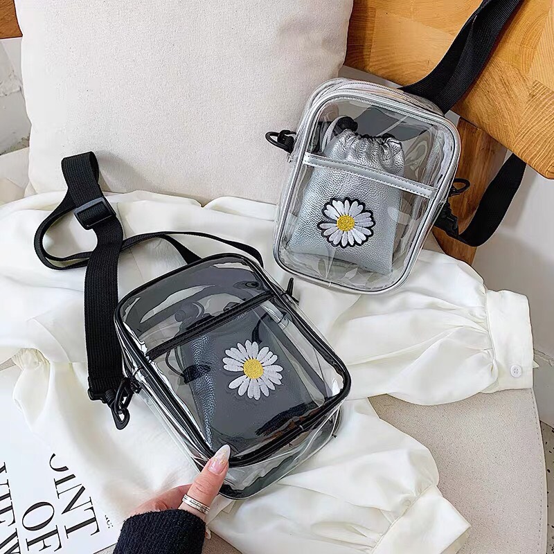 Túi Đeo Chéo Nữ - Bộ 2 Túi Nữ Trong Hoa Cúc