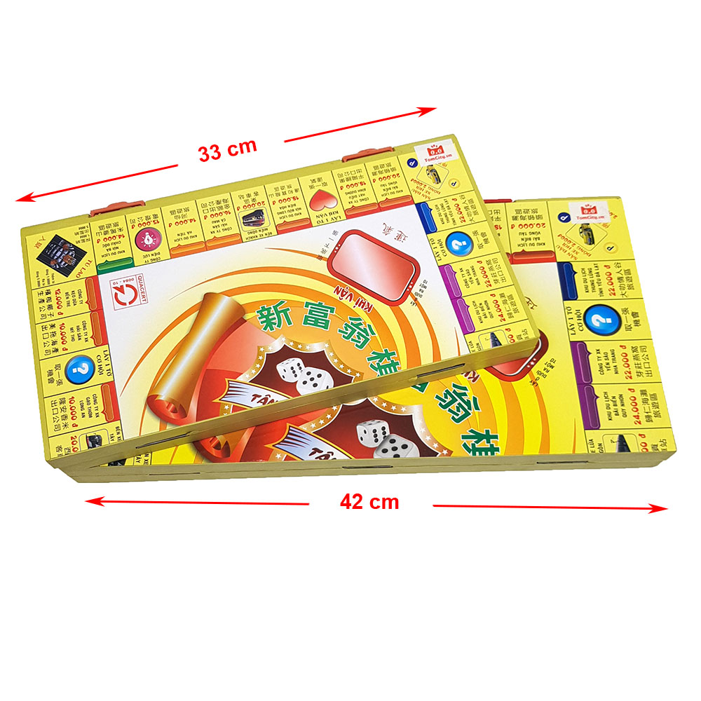 Bộ đồ chơi cờ tỷ phú cỡ đại 42x42cm nhựa ABS có chốt gài chắc chắn - Đỗ Gia (Hàng Việt Nam)
