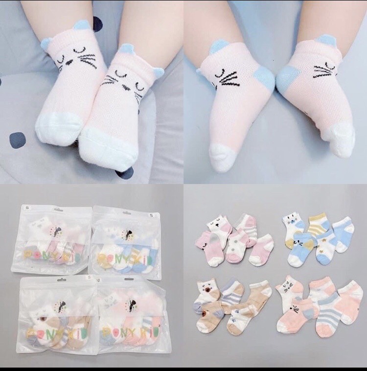 Sét 5 đôi tất lưới kids socks loại đẹp