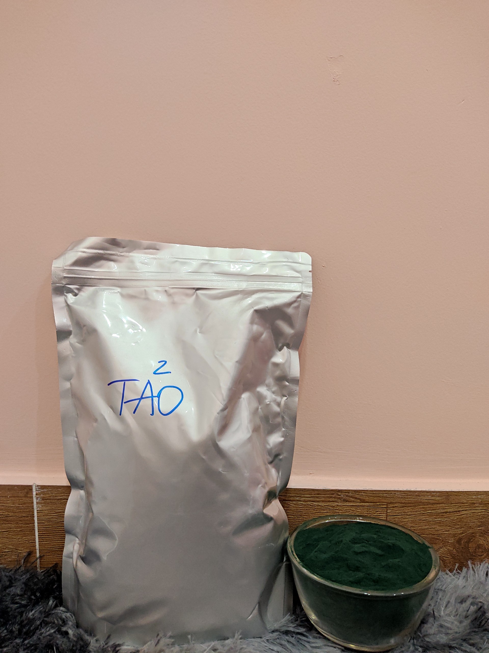 Bột tảo spirulina nguyên chất 100% cho cá koi cá rồng cá vàng guppy... - túi 1kg