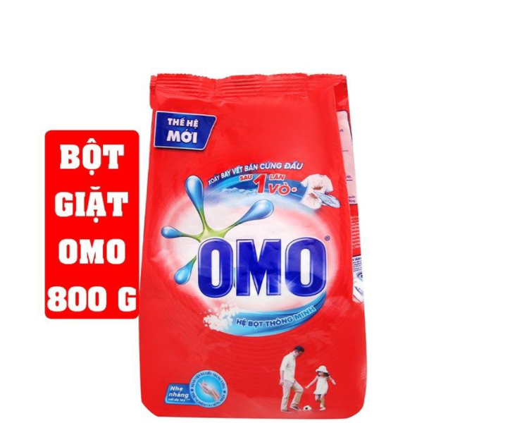 Bột giặt omo hệ bọt thông minh gói 800g