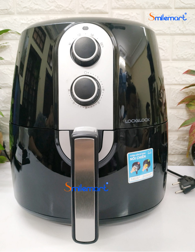 Nồi chiên không dầu lock&lock ejf151 - 5.2l , 1800w, điều khiển cơ