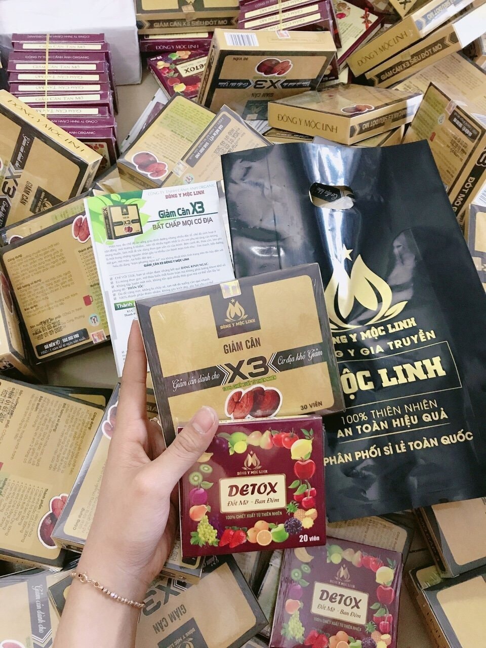 Giảm cân Đông Y Mộc Linh X3 tặng 20 viên detox ban đêm cam kết chuẩn