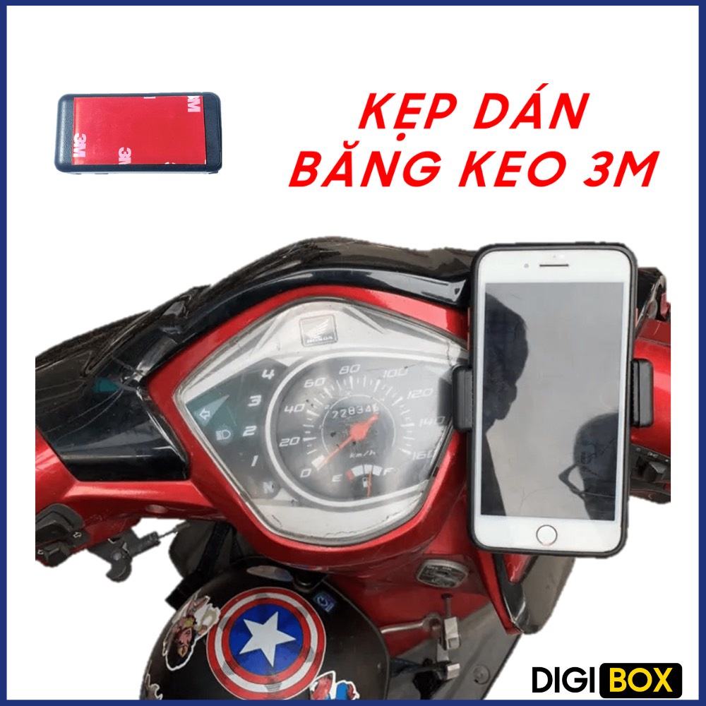 Kẹp điện thoại xe máy giá đỡ băng keo 3m dán mặt đồng hồ tay lái nhỏ gọn giá rẻ