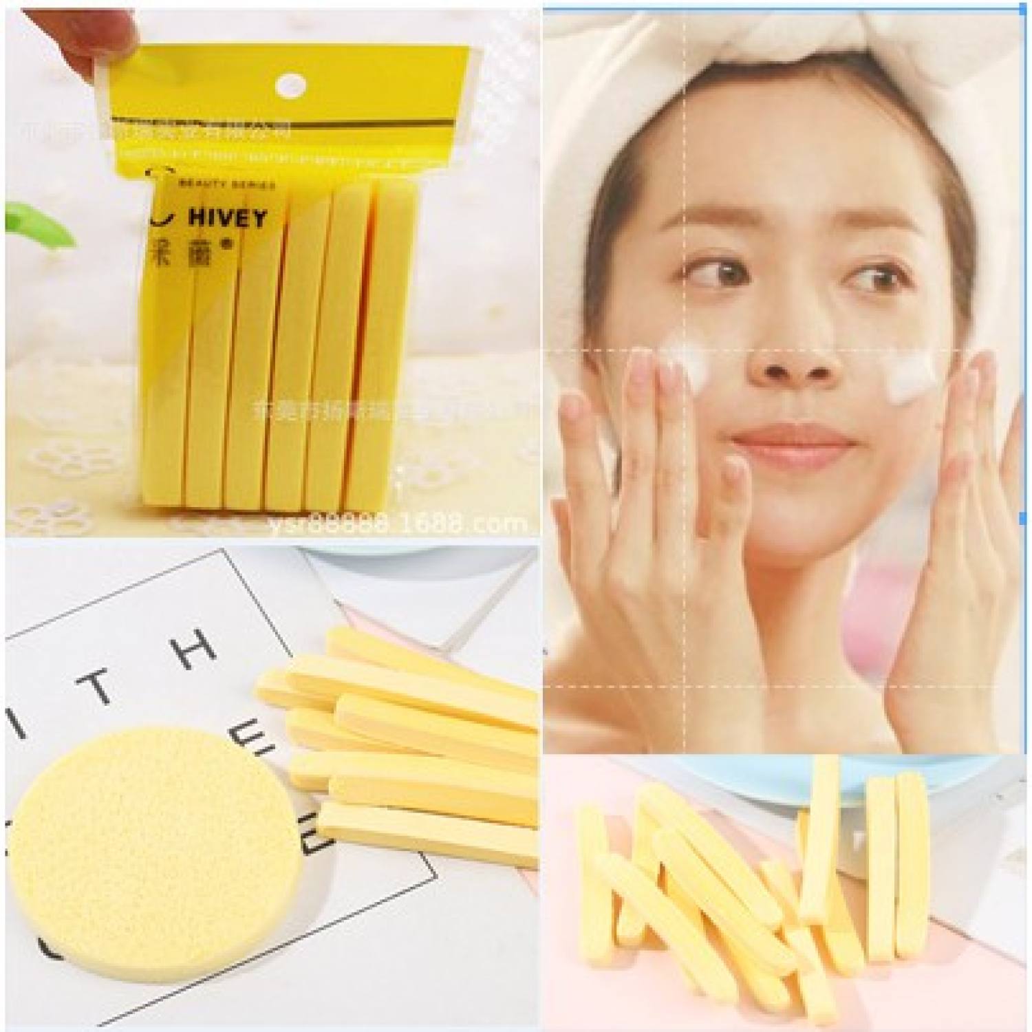 Bọt biển nén Chivey dùng để rửa mặt siêu sạch, gói 12 miếng tiện lợi