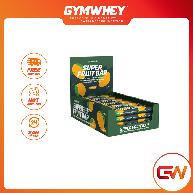Super fruit bar bánh bar protein giàu dinh dưỡng 100% từ trái cây tự nhiên 1 bar lẻ