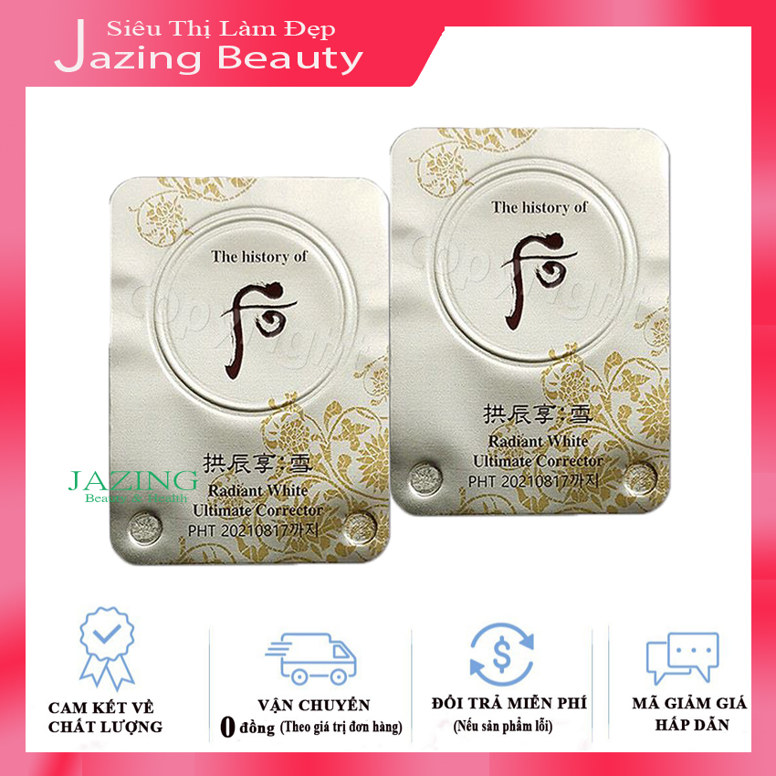 [Hỗ Trợ Ship ] Combo 2 Vỉ Cao Cho Da Bị Nám Hoàng Cung Whoo Gongjinhyang Seol Radiant White Ultimate Corrector 1ml X 2