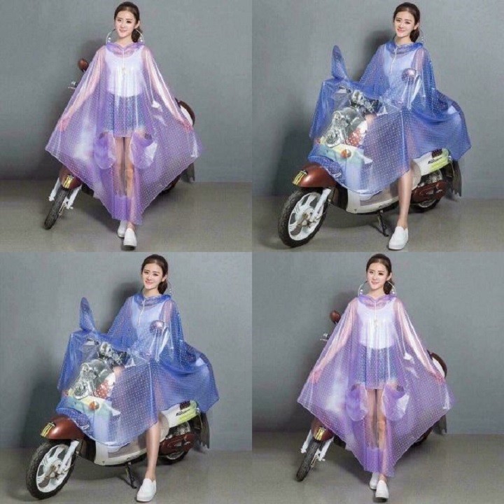 Áo mưa TAI THỎ có kính bao gương