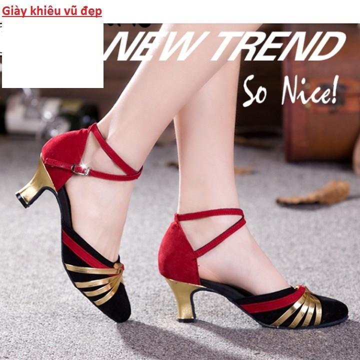 [HCM]Giày cao gót khiêu vũ bít mũi 5cm -màu đỏ