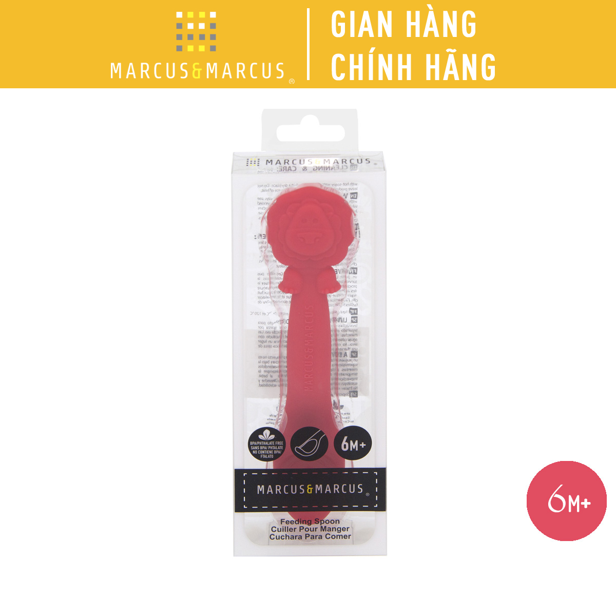 Thìa ăn dặm silicon cho bé Marcus & Marcus, từ 6 tháng - Marcus