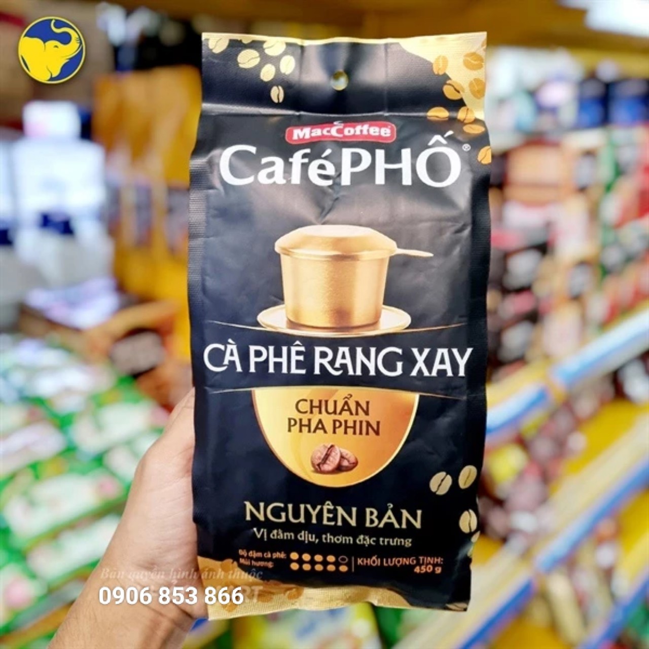 Combo 2 gói Cà phê Phố rang xay chuẩn pha phin - gói 450g