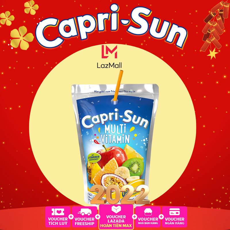 Nước trái cây Capri Sun vị MultiVitamin 200ml - hàng nhập  khẩu Đức chính hãng