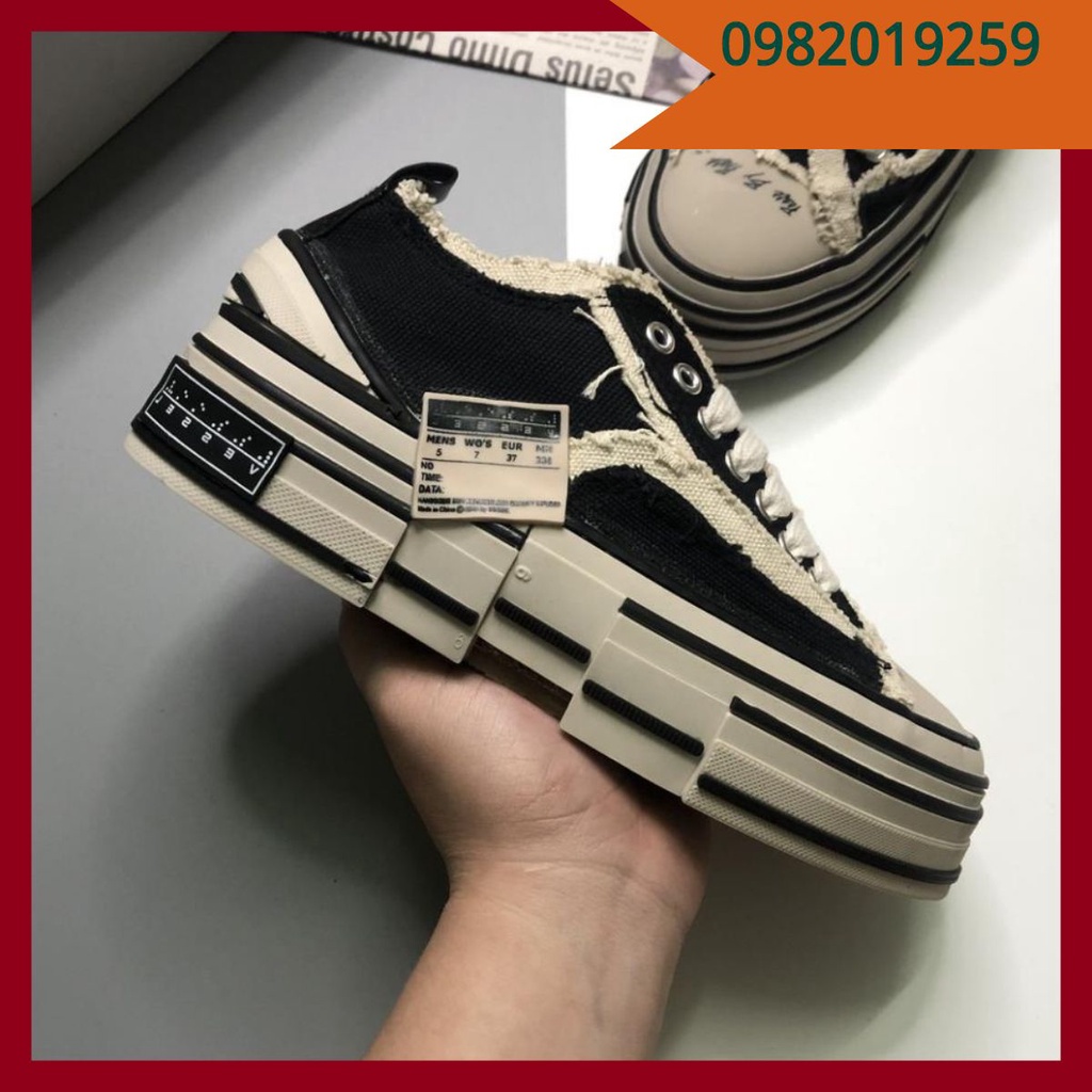 Giày xvessel🏆🏆 giày rách nam nữ đế cao 3,5-4cm