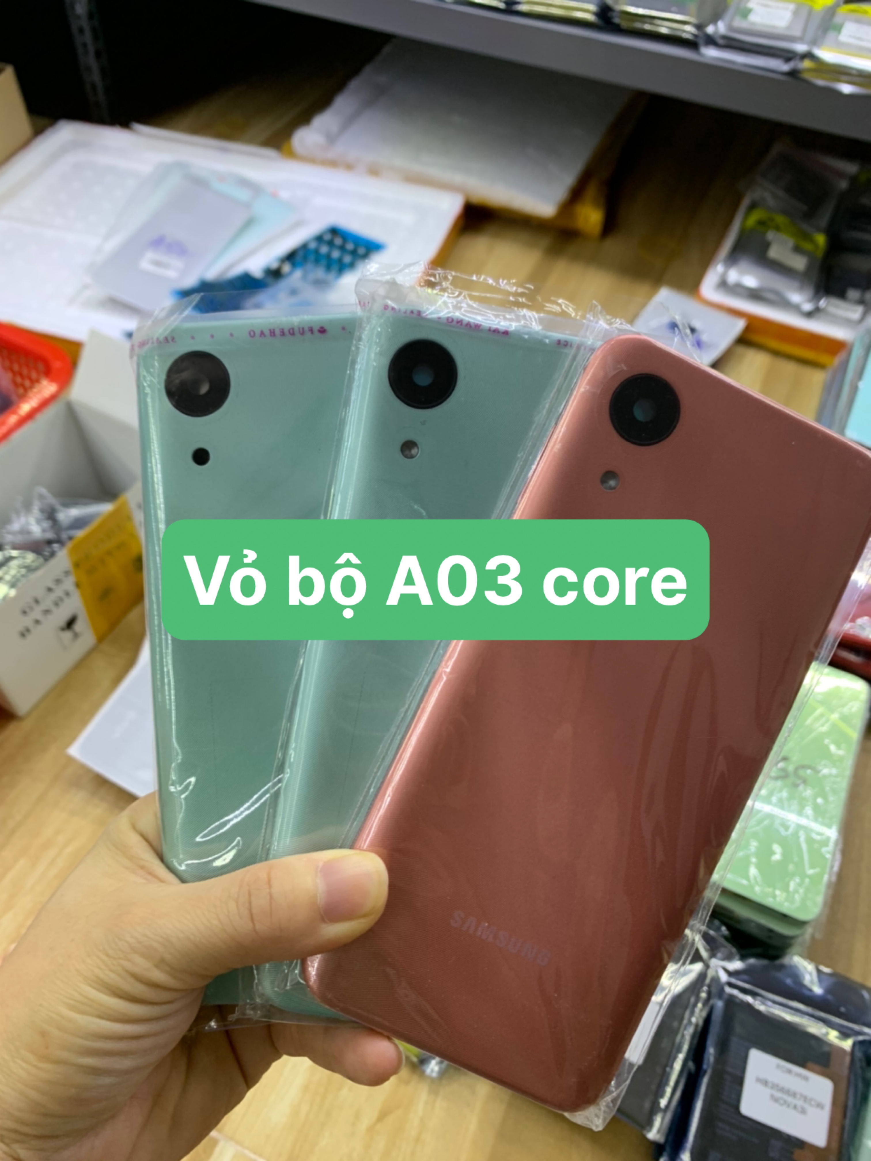 Bộ xương vỏ zin mới điện thoại sam sung a03 core