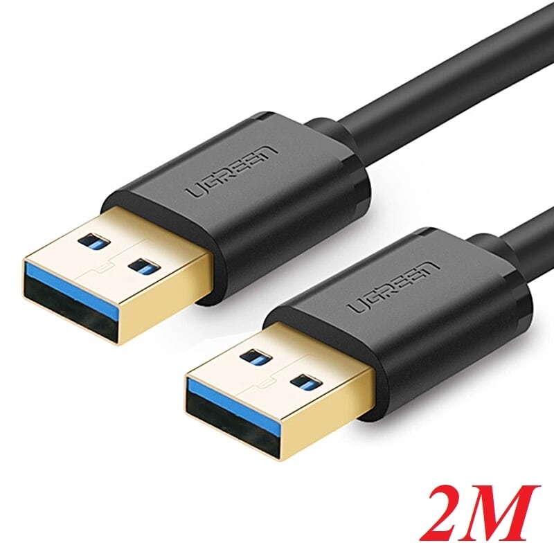 Ugreen 10371 2m màu đen cáp 2 đầu usb 3.0 dương cao cấp us128