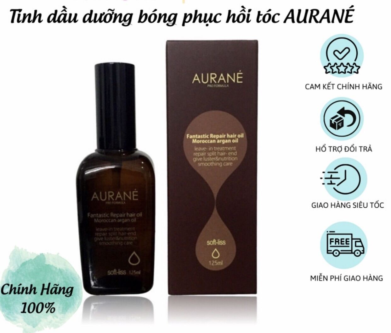 Tinh dầu dưỡng tóc AURANE 125ml nhập khẩu trực tiếp - mềm mượt nhanh chóng