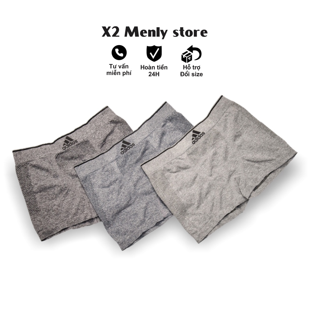 Combo 3 quần sịp nam cao cấp boxer dệt kim vnxk co dãn tốt thoáng mát