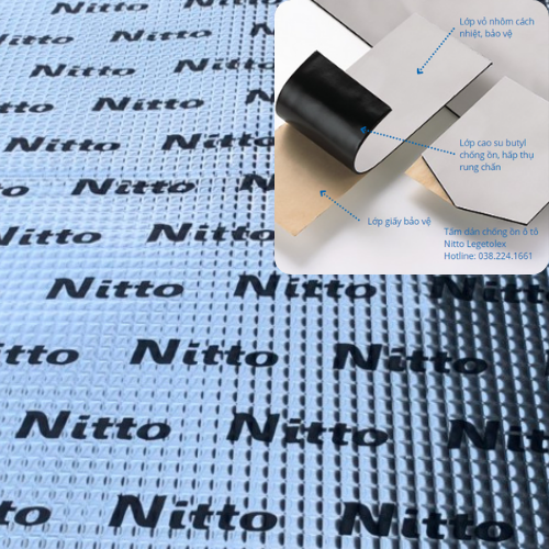 Tấm dán chống ồn Nitto, mieng dan chong on Nitto, miếng dán chống ồn Nitto Legetolex, combo 2 tấm size 27.5cmx33cmx1.8mm, chống ồn, loại bỏ tạp âm, giảm rung chấn, tăng chất lượng âm thanh và chất lượng thoại trong xe