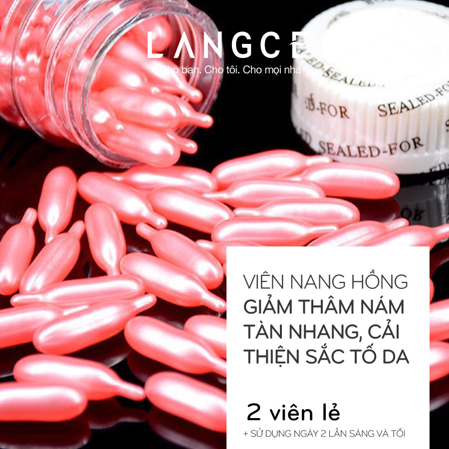 Langce serum collagen+ đẹp da viên nang hồng