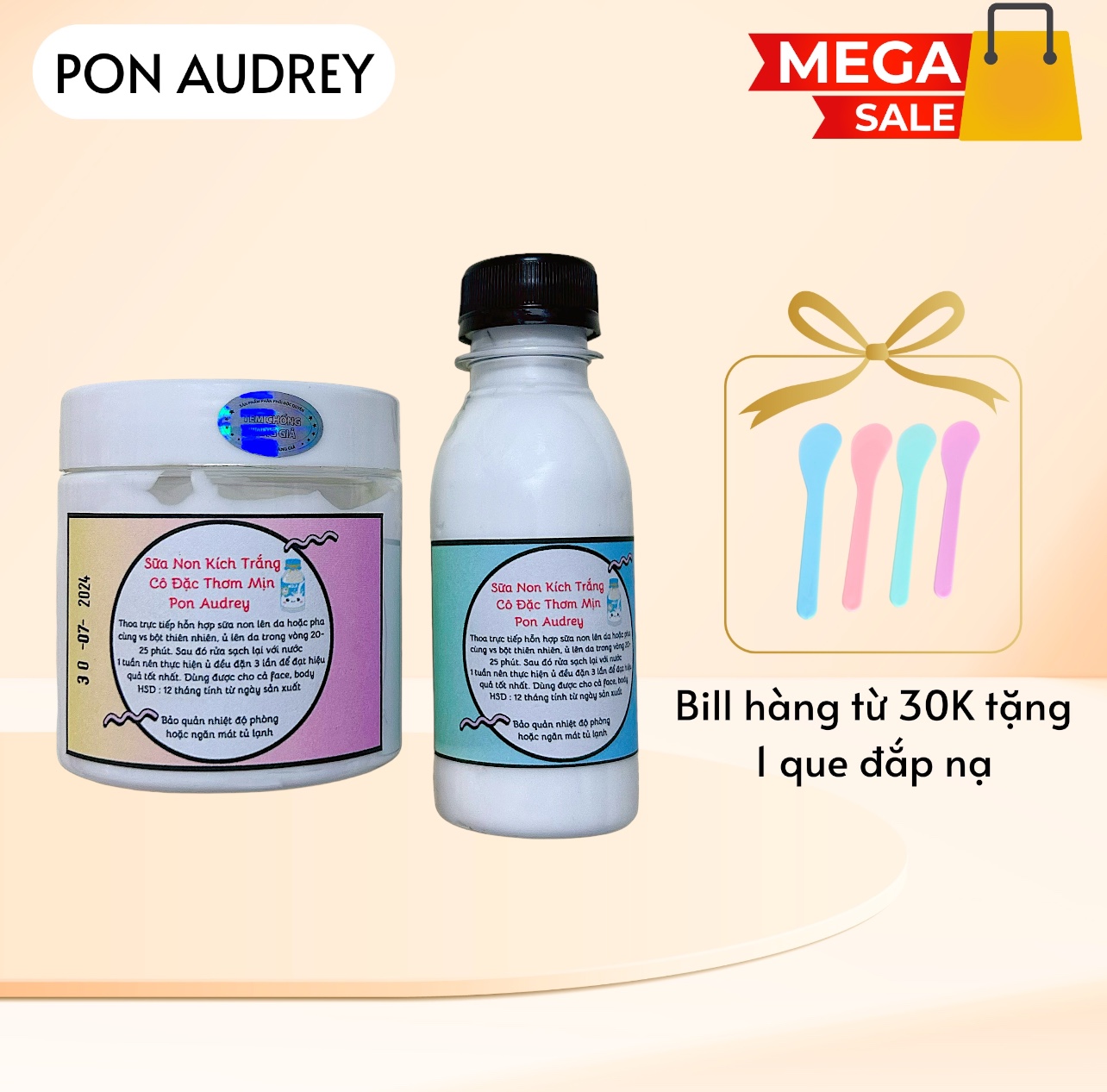 Ủ sữa non kích trắng dành cho face & body hàng loại 1 nguyên chất cô đặc thơm mịn
