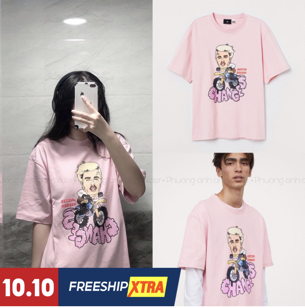 Áo phông hồng h & m size s